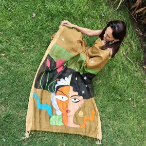 Ardhangini – Handpainted Folk Art Saree